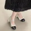 Populares zapatos Mary Jane versátiles de estilo francés con lazo para mujer, nuevo modelo de verano 2026, zapatos de cuero de punta redonda con suela gruesa