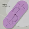 Esterilla de Yoga Ovalada de Caucho Pu Transfronteriza Engrosada para Yoga Fitness Deportes Antideslizante Absorción de Impactos Aislamiento Acústico Esterilla Profesional para el Hogar