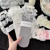 Meias Ruffle de Renda Estilo Ballet Miu para Mulheres, Meias Finas de Meia-Perna Doce para Primavera e Verão com Laço
