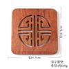 He Shi madera de caucho para el hogar cuadrado alfombrilla aislante posavasos de té japonés alfombrilla antideslizante de madera maciza alfombrilla para cuenco de tronco