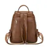 Mochila Feminina Simples de Canguru Moda Bestseller Alta Qualidade Mochila de Couro Macio Casual Grande Capacidade Bolsa Feminina de Textura de Alta Qualidade