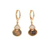 Nuevos Pendientes Colgantes de Calabaza con Piedra Ojo de Tigre Estilo Chino, Sensación de Lujo Ligero y Gama Alta, Pendientes Microincrustados de Circonita, Pendientes de Moda y Elegantes para Mujer