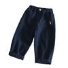 Calça Longa Infantil 2026 Primavera e Outono Novo Estilo Meninos e Meninas Bordado de Pônei Calça de Algodão Bebê Cor Sólida Casual Reta Tendência