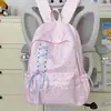 Mochila de Estudiante para Niña Estilo Lindo Estrellas Lazo Dulce Japonés Bolso Escolar de Lunares de Moda de Alto Valor