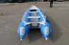 Envío Gratis del Fabricante: Bote de Goma Inflable con Marco Acanalado y Superficie Antideslizante, Adecuado para 2-4 Personas, Canoa de 3.7m