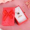Caja de Regalo Caja de Empaque para Cumpleaños, Día de San Valentín, Collar, Anillo, Pendientes, Caja de Joyería, Caja de Papel de Base y Tapa, Caja de Papel para Anillos