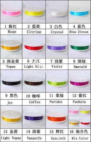 雅缤 diy饰品配件批发 专业串珠线 手链线水晶弹力线丝0.6mm6819