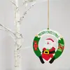 Pingente de Madeira Vazado de Natal Transfronteiriço Criativo para Decoração de Árvore de Natal em Casa Suprimentos Placa de Madeira Decorativa Pendurada de Natal
