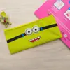 Bolsa de Lápis de Lona com Zíper Desenho Animado Criativo Inspirador Bolsa Tote Simples para Estudante Caixa de Material Escolar Presente para o Dia das Crianças Bolsa de Lápis