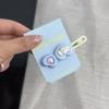 Grampo de Cabelo Ursinho Azul Amor! Menina Doce Nuvem Laço BB Clip Lateral Presilha Franja Bico de Pato Acessórios de Cabelo