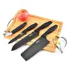 Juego de Cuchillos Negro Dorado de Cinco Piezas Machete de Cocina Utensilios de Cocina Cuchillo para Frutas Acero Inoxidable Juego de Cuchillos de Cocina para el Hogar Cuchillo de Regalo