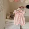 Nuevo Mono de Verano Estilo Delgado con Mangas Volantes, Cuello de Muñeca, para Bebés Niñas, Adecuado para Salir