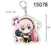 Accesorios de llavero de Hatsune Miku acrílico de pie patrulla de marca canción espejo Colgante de campana adornos de anime