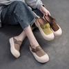 Shanghai Jiejie 2024 Verano Nuevas Zapatillas Casuales de Color Caramelo con Suela Gruesa, Zapatos de Mujer Mori de Moda de Nicho