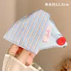 Pinza Triangular para el Cabello con Botón de Cuadros Azules Estilo Coreano para Mujer, Pasador para la Parte Posterior de la Cabeza, Pinza de Tiburón para Recoger la Mitad del Cabello, Accesorio para el Cabello