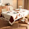 Mantel Rectangular para Mesa de Café Estilo Retro Americano de Lujo Ligero de Gama Alta Impermeable, Resistente al Aceite, Lavable, Resistente al Calor, PVC