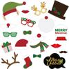 Accesorios de decoración navideña transfronterizos, gorros navideños de papel, accesorios fotográficos portátiles, máscaras, accesorios navideños al por mayor