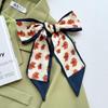 Protetor solar xadrez verde xale verão decoração lenço exterior novo lenço de seda colarinho falso lenço primavera e outono estilo coreano