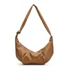 2026 Nova Bolsa de Ombro Único com Couro Wax Oleoso Estilo Retrô Bolsa Chifre de Boi Toque de Alto Padrão Bolsa Transversal Feminina Grande Capacidade Bolsa Bolinho