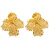 E13239 Brincos de flor tridimensional ZA transfronteiriços brincos moda executiva sentido europeu e americano de alta qualidade brincos listrados de metal