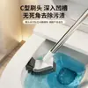 Nuevo modelo de cepillo para inodoro de cabeza curva para uso doméstico, cepillo para inodoro de mango largo sin puntos ciegos, cepillo limpiador de grietas de baño, cepillo limpiador de inodoro