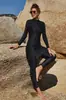 Traje de banho árabe duas peças desejo Praia surfe protetor solar traje de banho cor sólida calça de manga comprida traje de banho totalmente fechado