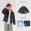 [Antibacterial y Antidecoloración] Chaqueta de Mezclilla para Niños 2026 Nueva Ropa de Otoño para Bebés Chaqueta de Trabajo de Otoño para Niños