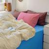 Estilo Retro Ins Set de Cuatro Piezas de Algodón Puro Algodón Lavado Mezclado con Sábanas 100% Algodón y Fundas de Edredón Set de Tres Piezas para Dormitorio 4 Juegos de Ropa de Cama