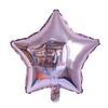 Globo de estrella de cinco puntas con forma de corazón de melocotón de color sólido de 18 pulgadas, decoración para fiestas de cumpleaños y bodas, globo de aluminio con forma de estrella, venta al por mayor