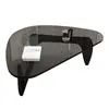 Mesa de Café Triangular Simple Mesa Auxiliar Minimalista para Apartamento Pequeño Mesa Ovalada Estilo Antiguo Lujo Ligero Mesa Pequeña Estilo Celebridad de Internet Mesa Moderna Ultra-Minimalista