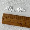 Alas de ángel de murciélago diablo con relieve de felpa de cuero sintético, hechas a mano, material de bricolaje, accesorios de decoración Lolita para abanicos