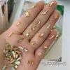 Taladro para Uñas Color Champagne Explosivo Red de Internet Mini Pequeño Forma Plana Broca Super Brillante Piedra de Pedrería Decoración para Uñas