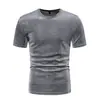 Moda Nova de Verão Camiseta Simples Masculina Fornecimento Atacadista Amazon Camiseta Masculina Gola Redonda Elástica de Manga Curta Yt03