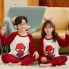 Pijama de franela de manga larga para otoño e invierno para niñas, holgado y cálido, adecuado para niños mayores, forro polar de coral, conjunto de ropa de estar para niñas