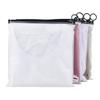 Bolsas de Empaque de Plástico CPE Tipo Camiseta con Pestaña Desprendible en Stock, Bolsas Autoadhesivas Semi-Transparentes para Ropa, Bolsas con Cierre de Cremallera 20*20 para Ropa