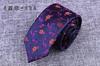 Regalo de bricolaje para el Día del Padre corbata jacquard al por mayor se puede personalizar casual cabeza plana poliéster seda 6 cm corbata de hombre