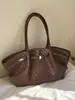 Bolso Tote Textura Tejida Retro Coreana Temperamento Mujer Otoño Temprano 2025 Gran Capacidad Casual Viaje Diario Bolso de Hombro Único