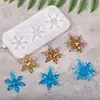 Molde de Silicona de Copo de Nieve con Goteo de Pegamento de Cristal Colgante Etiqueta Colgante Adornos Navideños Molde Grande Accesorios Manualidades DIY