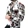 Comercio Exterior Europeo y Americano Camisa Estampada 3D para Hombre Primavera y Otoño Nuevo Estilo Casual de Moda Camisa de Manga Larga para Hombre Talla Grande Camisa Venta al por Mayor