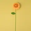 Girasol Sonriente Producto Terminado, Flor Artificial de Hilo Tejido, Creativo y Lindo, Regalo para Niños y Maestros