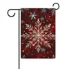 Nova bandeira de jardim de Natal Amazon transfronteiriça com boneco de neve e árvore de Natal, bandeira de linho para feriado para pátio externo