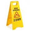 Manejar con Cuidado Señal de Advertencia de Seguridad en Forma de A, Versión en Blanco, Prohibido Estacionar, Limpieza en Curso
