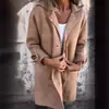 Cardigan Elegante Nuevo de Color Sólido con Solapa y Bolsillos para Mujer, Estilo Europeo y Americano, Abrigo de Punto de Longitud Media de un Solo Botón