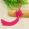 Farolillo de papel rojo grande tradicional hecho a mano con pincho colgante y borla pequeña roja, conjunto festivo, decoración de Año Nuevo, colgante de nudo chino