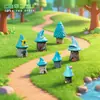 Adornos de paisaje en miniatura, manualidades de resina, decoraciones de casa del árbol de dibujos animados, accesorios y materiales de paisajismo DIY