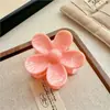 Presilha de Cabelo Flor de Plumeria Degradê Transfronteiriça da Amazon com Padrões Fluidos, Elegante Presilha de Cabelo Meio Preso com Padrão Mármore