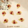 Acessórios de joia em liga que preservam a cor método antigo ouro de areia duas vidas feliz boa sorte contas espaçadoras corda de tecelagem diy fio de contas artesanal para amarrar pequenos acessórios