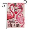 Bandera de Jardín Caliente Transfronteriza Día de San Valentín Amor Rojo Exterior Decorativa Lino Doble Cara Bandera de Jardín