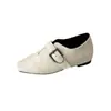 Falda con nuevos zapatos de cuero de punta cuadrada francesa hebilla de cuero tacón oculto de moda 2026 Otoño zapatos de un solo color