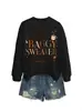 Suéter holgado color café Amazon Wish Sitio Independiente Moda Casual Nueva sudadera para mujer Comercio exterior